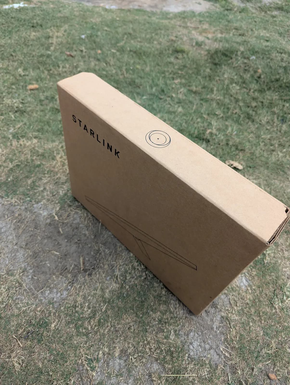 Starlink kit box on site before installation in Goromonzi, Zimbabwe